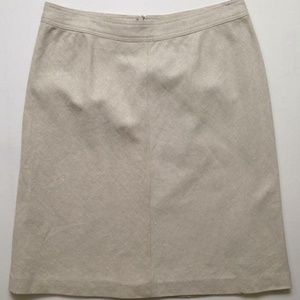 NEW ISAAC MIZRAHI SKIRT Size 6 Lined Women's Tan